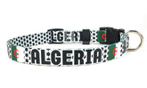 Algeria Dog Collar for Soccer Fans | Black or Pink | Quick Release or Martingale Style | Made in NJ, USA